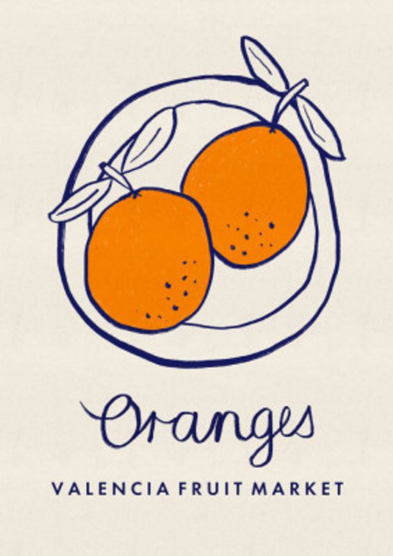 Food Art - Oranges Valencia Fruit Market