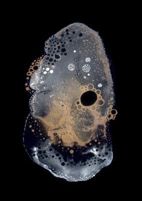 Abstract Gold Bubbles