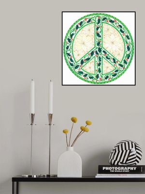 Peace Holly and Ponsettias