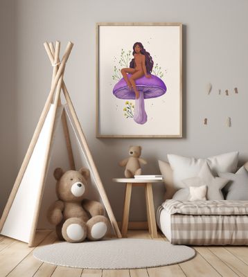 Purple Mushroom Goddess