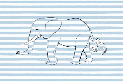 Striped Elephant Bow
