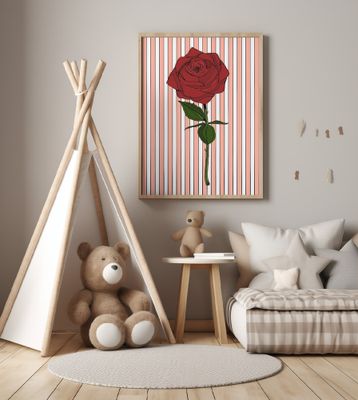 Red Roses And Lush Green Leaves