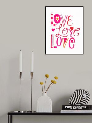 Colorful Letters With Heart Motifs
