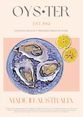 Fresh Oysters with Lemon Slices