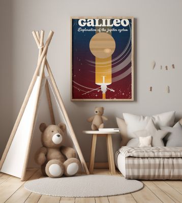 Galileo vintage space art
