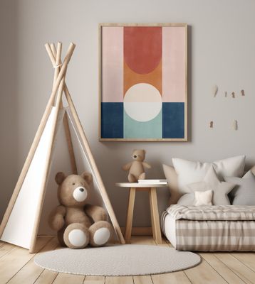 Abstract Design With Geometric Shapes