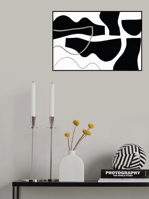 Black Shapes On A  White Background