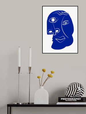Blue Abstract Face