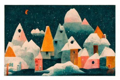 Winter Night Village