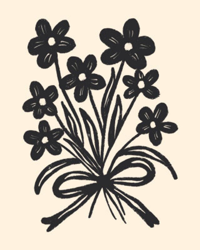 Stylized Daisy Bouquet