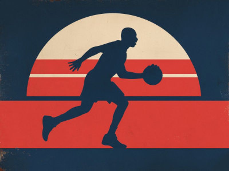 Basketball Horizontal Blue