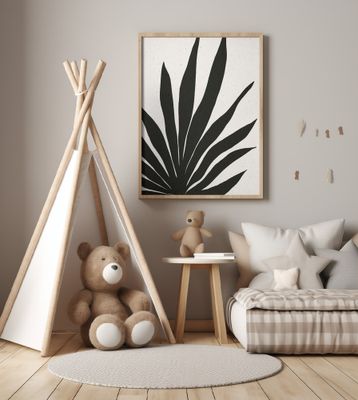 Abstract Black Leaves