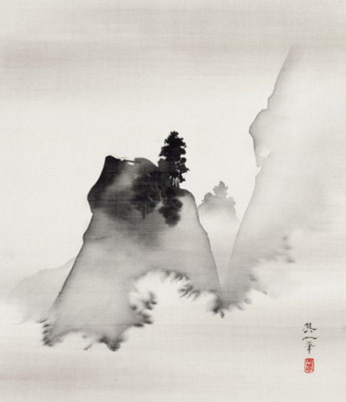 Mountains (right From the Triptych Three Evening Scenes) (19th Century)