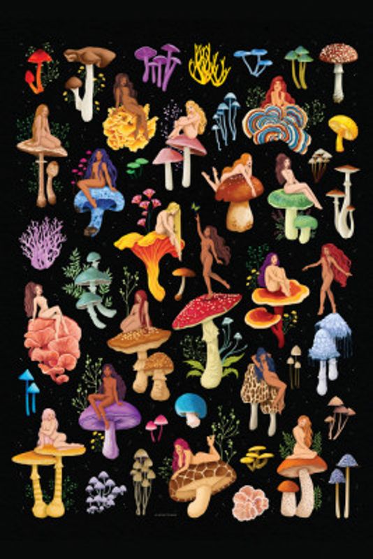 Mushroom Nymphs Dark