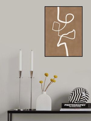 White Single Line Artwork