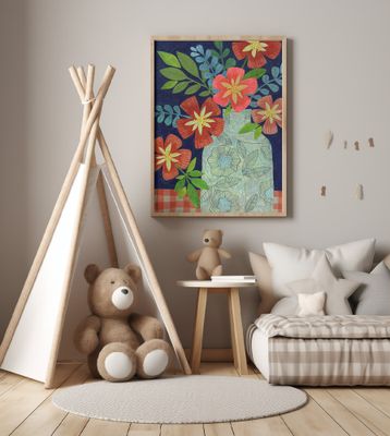 Red Flower Still Life