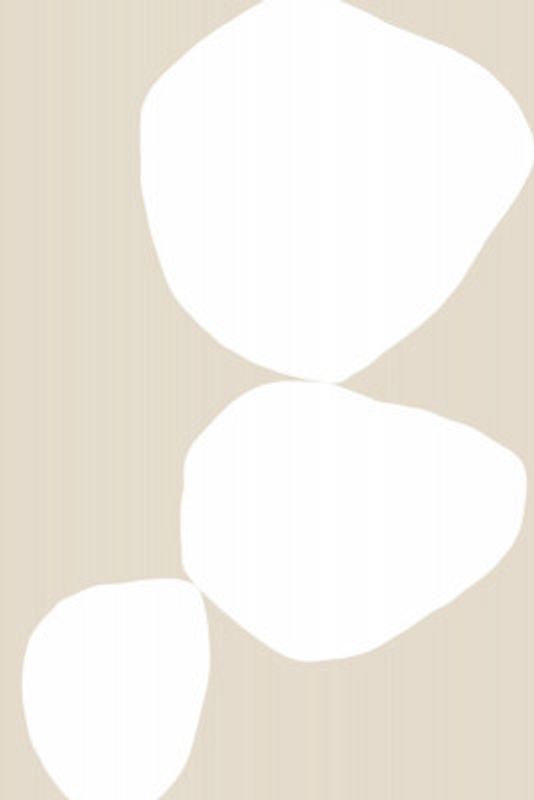 Three White Organic Shapes