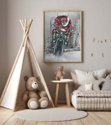 Santa Claus,  Coming From Town