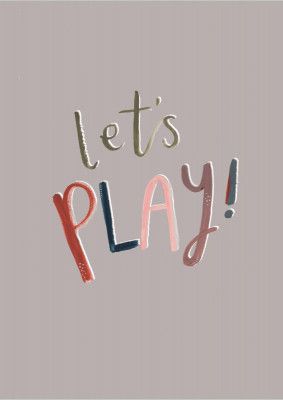 Let's Play Typography Lettering - Boho Kids &amp; baby nursery