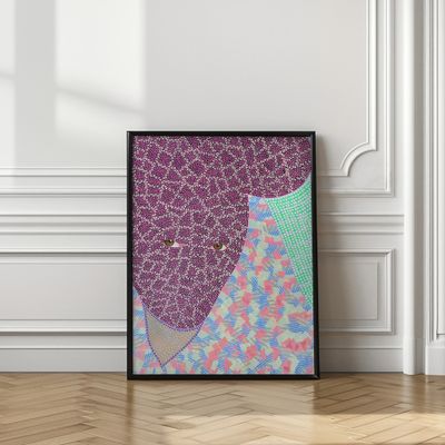 Purple Patterned Portrait