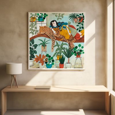 Leopard and gardening