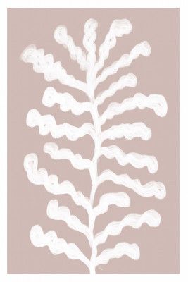 White Plant with Wavy Branches