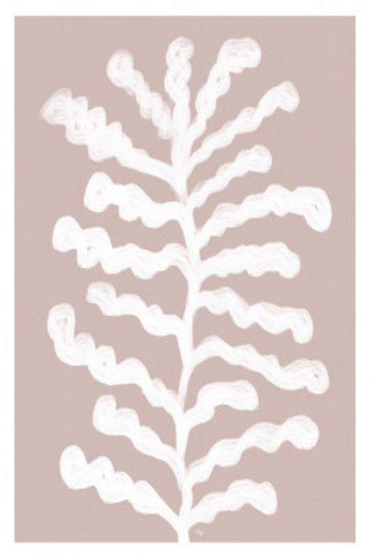 White Plant with Wavy Branches