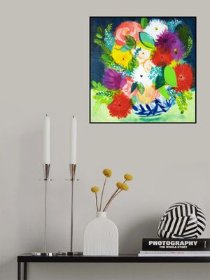 Summer Bouquet With Blue and White Vase III