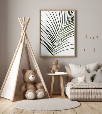 Vibrant Green Palm Leaf