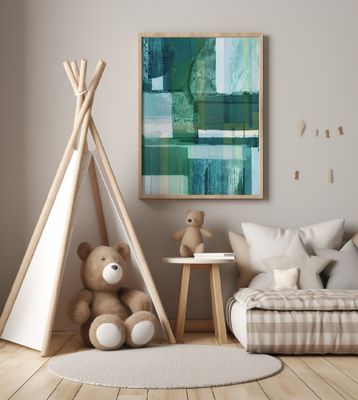 Abstract Shades of Blue and Neutral 2