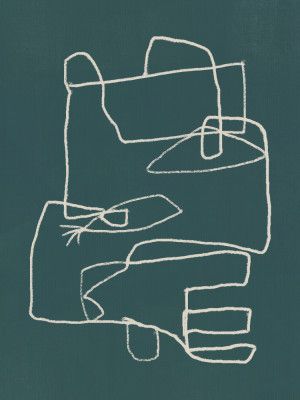 Line art abstract portrait