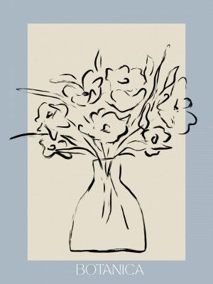 Floral Sketch Vase