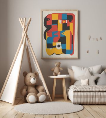 Bauhaus Abstract Color Block