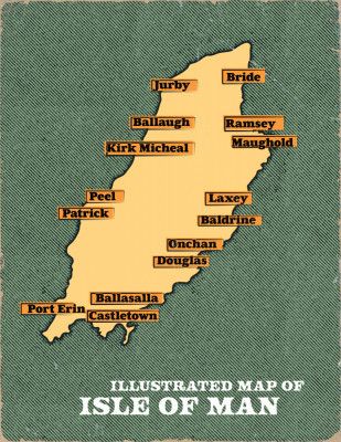Illustrated Map of Isle of Man