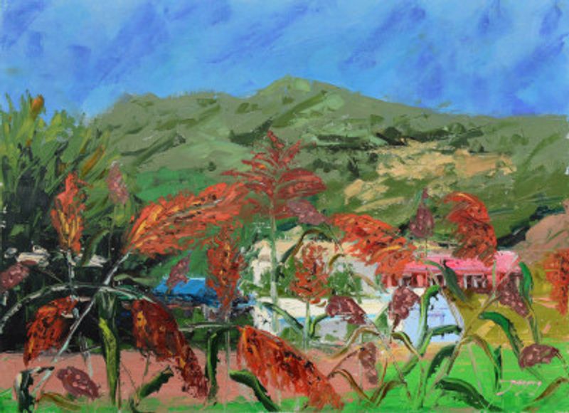 An Autumn Day When Reeds Are In Bloom