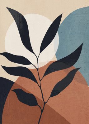 Abstract Art Tropical Leaf