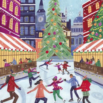 Skating in London Christmas