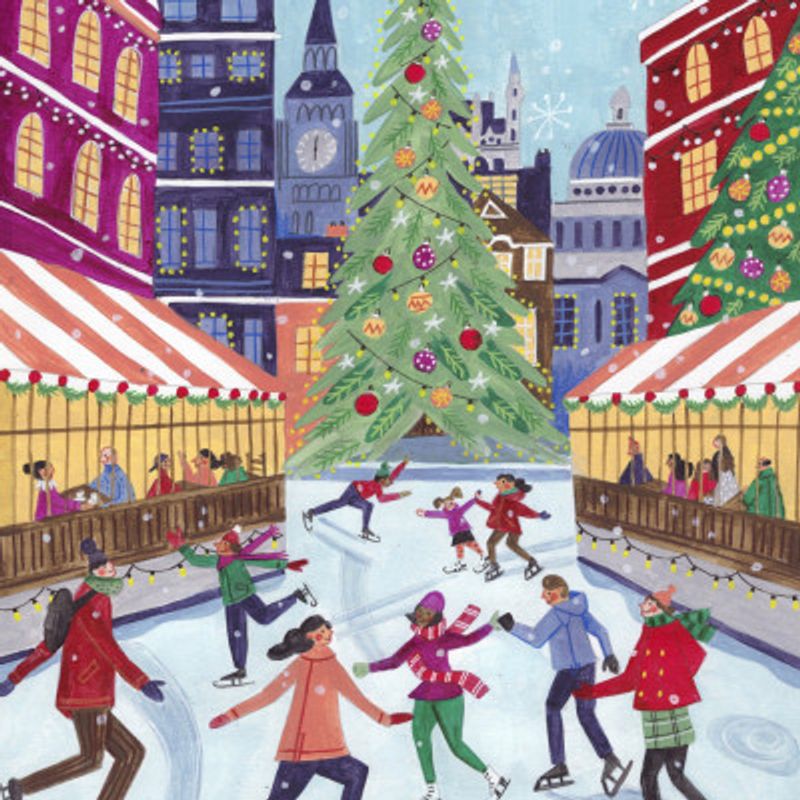 Skating in London Christmas