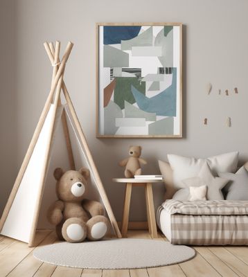 Neutral Geometric Print No 2