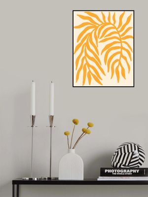 Yellow Silhouette Textured Branch