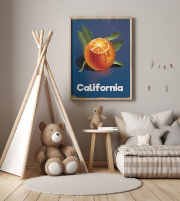 California Oranges Travel Poster