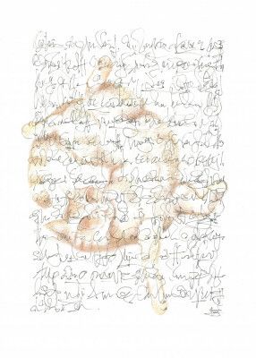 Asemic writing Ode To a Cat