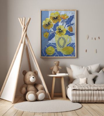 Yellow Pansies And Lemons