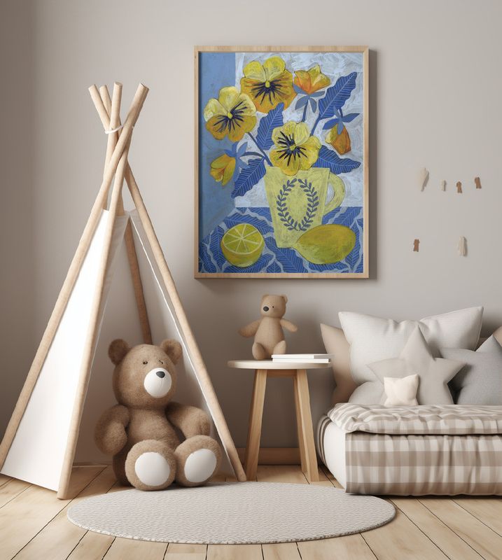 Yellow Pansies And Lemons