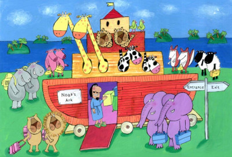 The Animals Enter Two by Two into Noah's Ark