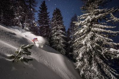 Night Powder turns with Adrien Coirier