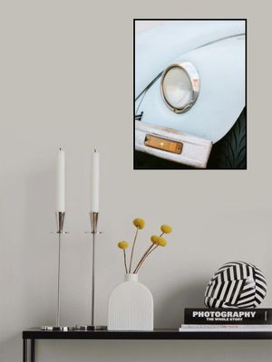 Pastel Volskwagen Beetle in the streets of Oaxaca Mexico