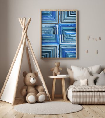 Rectangle of Zig Zag Lines No1