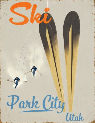Park City Utah Vintage Ski Poster