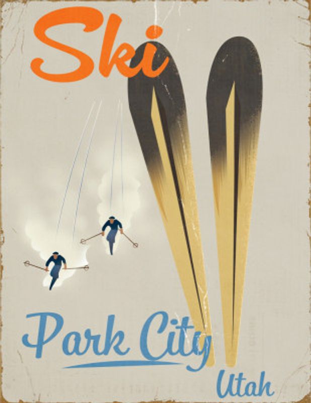 Park City Utah Vintage Ski Poster